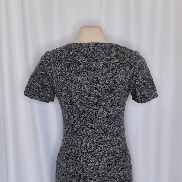 THEORY Wool Dorthea M Loryelle Dress Heathered Gray Sweater Knit Sheath Large - Picture 11 of 16